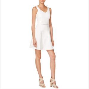 NEW Bar III Womens Extra Large‎ White Crochet Trim Sleeveless A-Line Dress